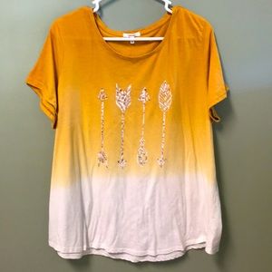 Maurice’s Plus Yellow & White Ombré Shirt